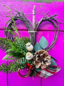 Festive Birch Hearts