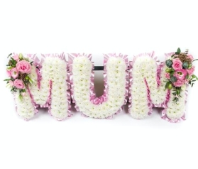 Soft Chrysanthemum Letter Floral Tribute